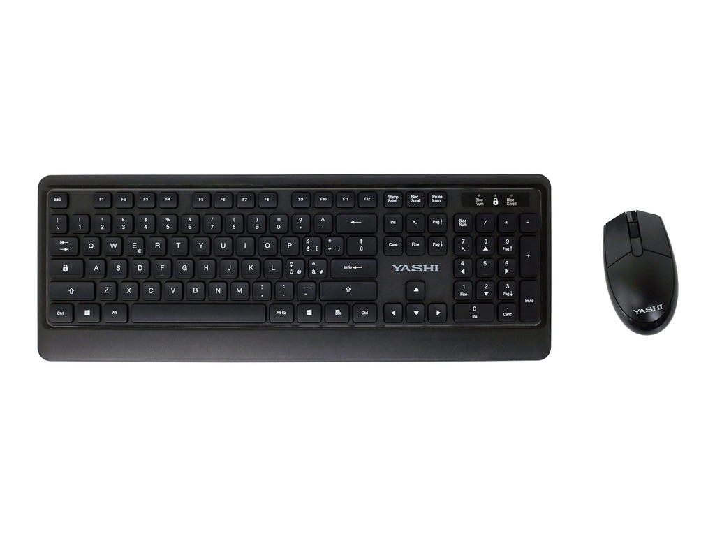 Yashi Professional Multimedia Soft Keyboard & Mouse Wireless KIT Black - MY537