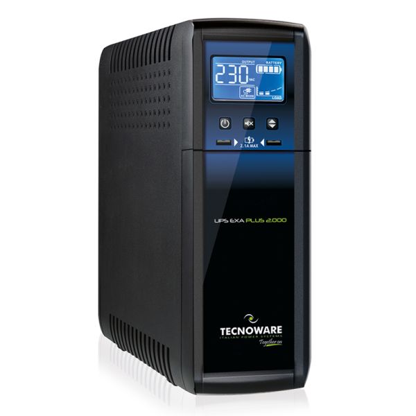 UPS TECNOWARE EXA PLUS 2100 IEC TOGETHER ON-UPS 2100VA/1470W + 2 USB 2.1A LCD SINUSO