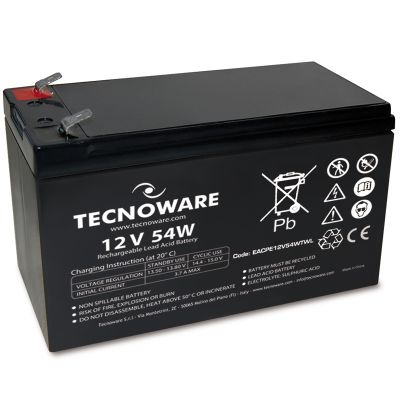 BATTERIA  TECNOWARE 12V 54W (11Ah) FASTON 6,3 MM LONG LIFE EACPE12V54WTWL
