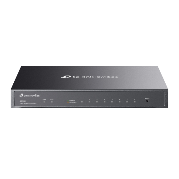 SWITCH TP-LINK SG2008P 8P 10/100/1000Mbps RJ45 di cui 4P POE+ 62W PoE Power, integrato con OMADA SDN