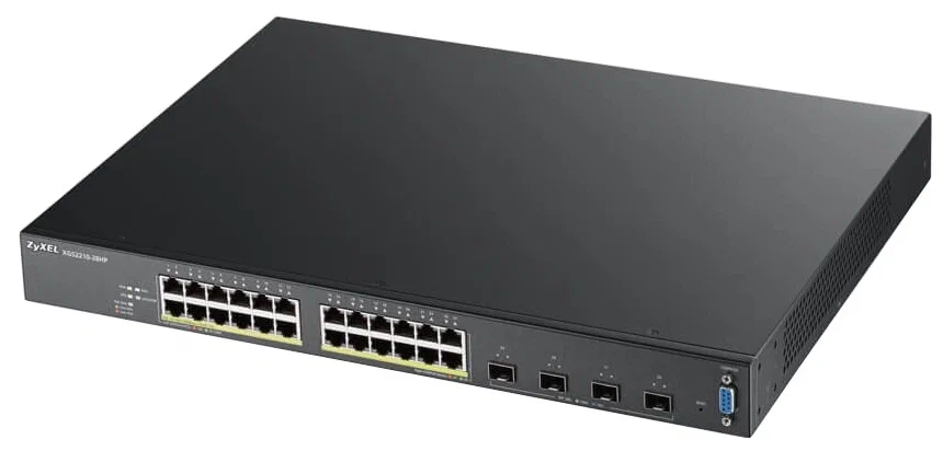 SWITCH ZYXEL GS1900-24EP-EU0101F 24P GIGABIT (12P POE EROG FINO 130W) - SUPP.IPV6, VLAN, RACK 19"