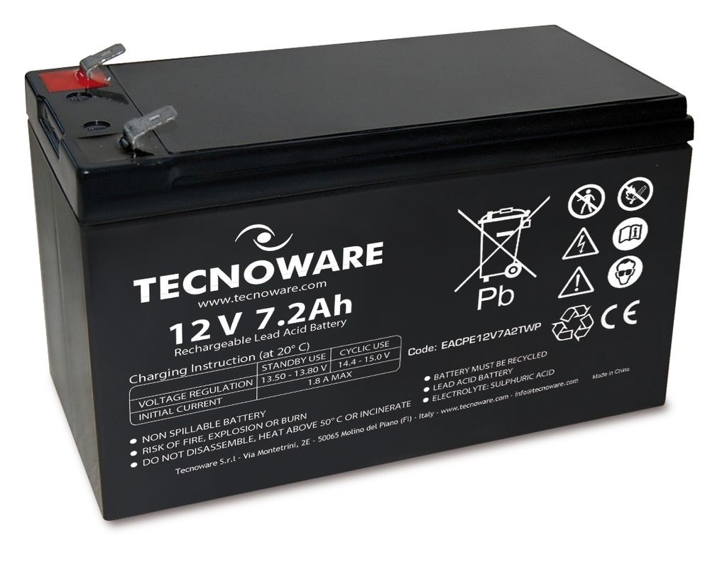BATTERIA TECNOWARE 12V 7.2Ah FASTON 6,3MM EACPE12V7A2TWP