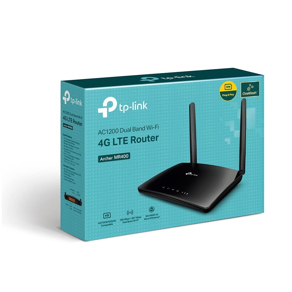 ROUTER TP-LINK MR515 AC1200 Wireless 4G LTE Advanc Cat6Gigabit,Build-In300Mbps 4G+ LTEAdvanced Modem 2P GIGA LAN,1P GIGA WAN/LAN