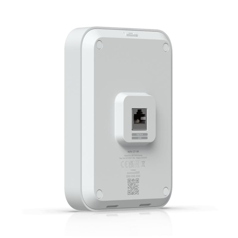 UBIQUITI ACCESS POINT U7-IW UNIFI IN-WALL 1* RJ45 2.5 GBE WIFI 7/5/6 POE+ 2.4G/5/6HZ MIMO 2X2, 4 SPATIAL STREAMS