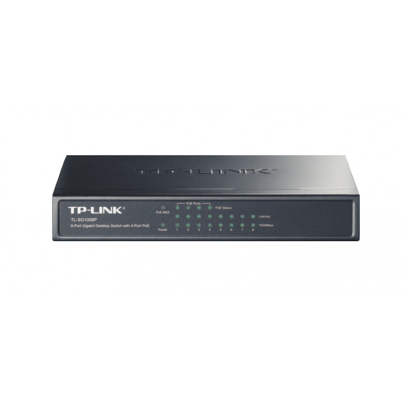 TP-LINK -- SWITCH TL-SG1008P - 8Porte 10/100/1000Mbps RJ45 - 4P POE