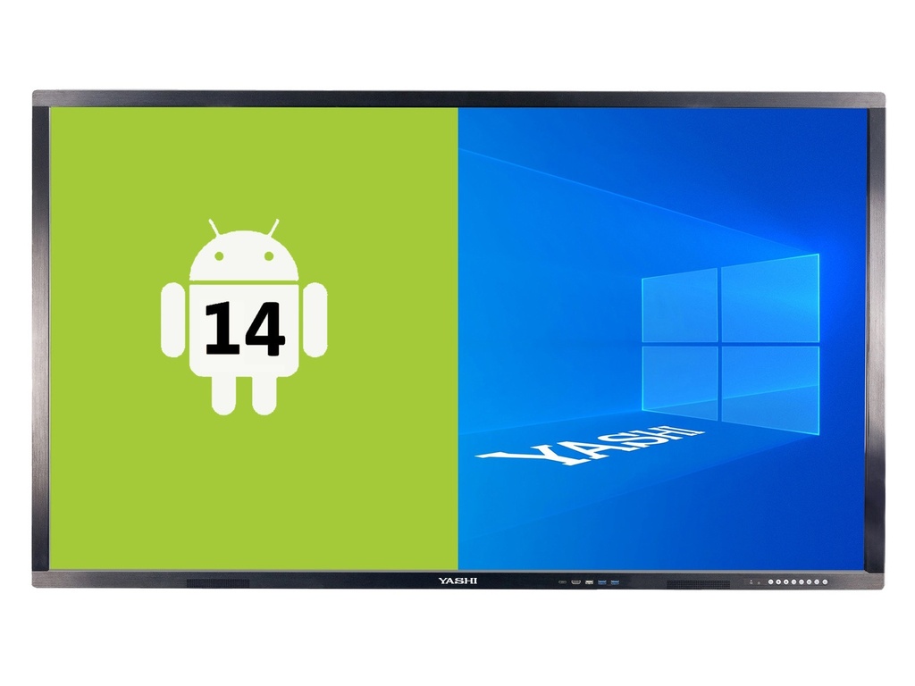 MONITOR INTERATTIVO TOUCH YASHI 98" LY9810 LCD 4K TYPE-C 8GB RAM 128GB Storage ANDROID 14, staffa a muro inclusa