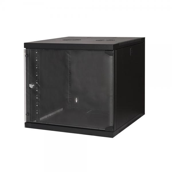 ARMADIO RACK 19 9 UNITA' DA MURO (A)490X (L)540 X PROFONDITA' 600 MM. COLORE NERO - LK1909U66N