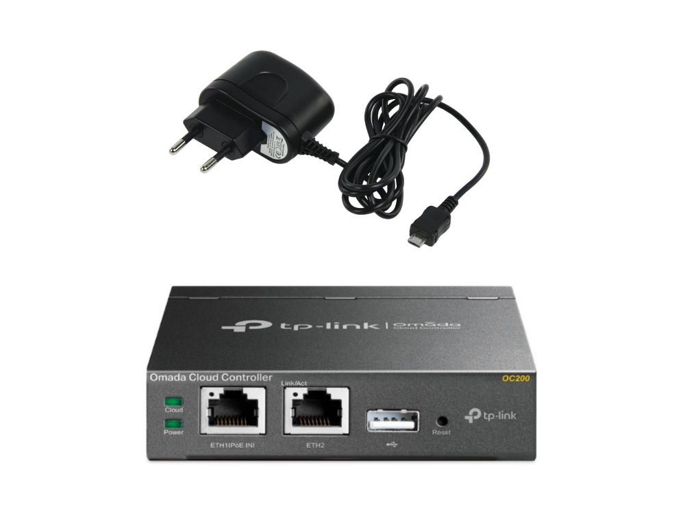 CONTROLLER CLOUD TP-LINK OC220 OMADA 2P 10/100/1000,1P USB2.0, 1P MICRO USB, Omada APP ONTR.FINO 100 DISP.EAP+20 OMADA SWITCH