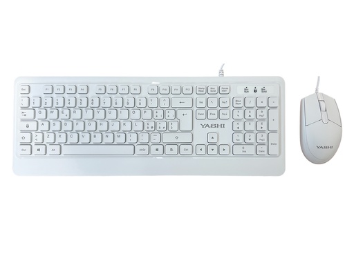 [COM-YA3486] Yashi Professional Multimedia Soft Keyboard & Mouse USB KIT White - ITA - MY540
