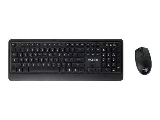 [COM-YA3127] Yashi Professional Multimedia Soft Keyboard & Mouse Wireless KIT Black - MY537