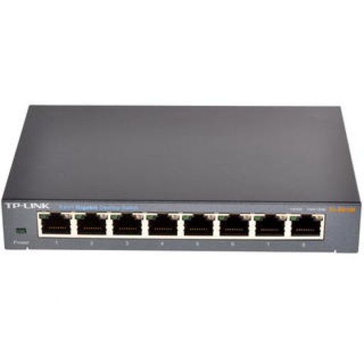 [COM-43560] SWITCH TP-LINK TL-SG108 8P LAN METAL GIGABIT DESKTOP 10/100/1000Mbps RJ45 CASE METALLO VERSIONE 3