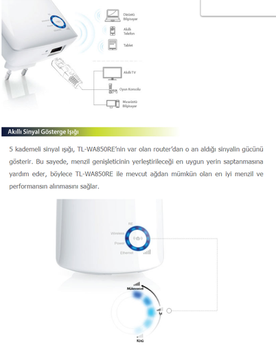 [COM-43244] WIFI RANGE EXTENDER UNIVERSALE WIRELESS TP-LINK TL-WA850RE 300M COMPATIBILE CON 802.11n/g/b, 1 ANTENNA INTERNA