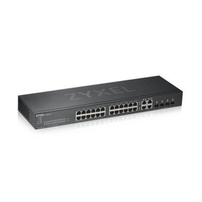 [COM-19916] SWITCH ZYXEL GS1920-24V2 24P GIGABIT+4P DUAL GIGABIT-IPv6,VLAN,QoS,IGMP-Design senza ventole,Rack,WEB MANAGED FREE Nebula Basic
