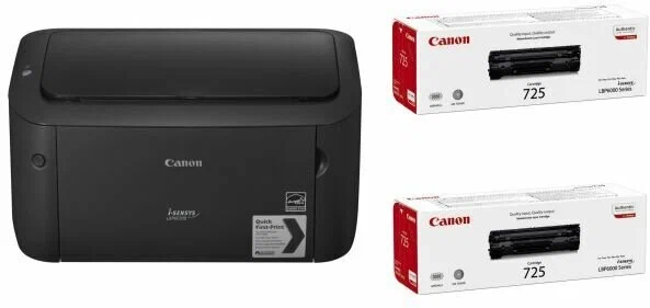 [COM-25720] KIT STAMPANTE CANON LASER i-Sensys LBP6030B  A4 18PPM 150FF USB2.0 + 2 TONER CRG725 inclusi nella confezione