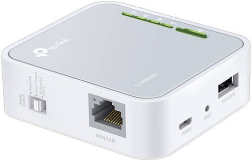 [COM-43588] ROUTER TP-LINK TL-WR902AC WIRELESS AC750 DUAL BAND MINI POCKET 433MBPS x5GHZ+300MBPSx2.4GHZ 3G/4G 1P 10/100M 1P USB 3 ANT INT