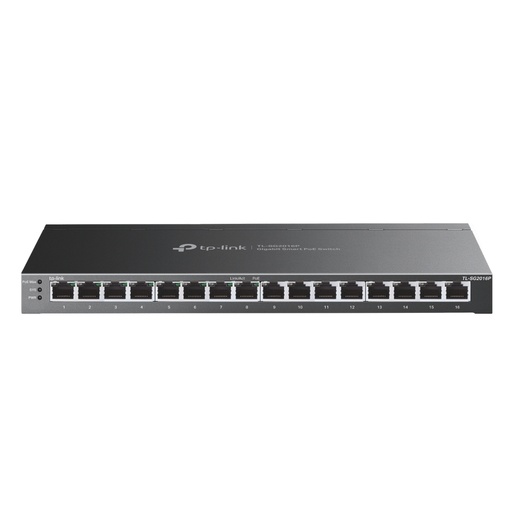 [COM-59422] SWITCH TP-LINK JetStream 16-Port Gigabit Smart Switch with 8-Port PoE+, 8Ã Gigabit PoE+ Ports, 802.3af/at -SG2016P