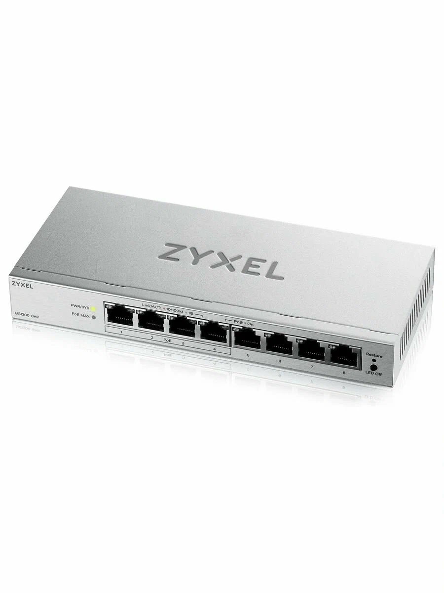 [COM-64257] SWITCH ZYXEL 8P LAN GIGABIT GS1200-8V3-EU0101F SMART MANAGED 8P GIGABIT