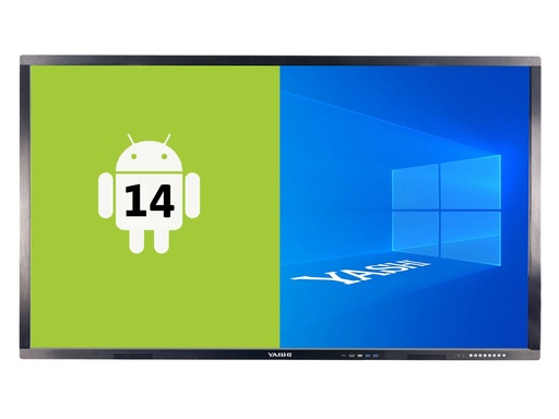 [COM-YA3531] MONITOR INTERATTIVO TOUCH YASHI 75" LY7520 LCD 4K TYPE-C 8GB Ram 128GB Storage ANDROID 14, staffa a muro inclusa