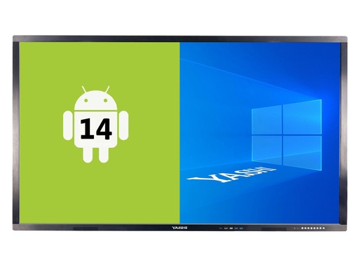 [COM-YA3648] MONITOR INTERATTIVO TOUCH YASHI 98" LY9810 LCD 4K TYPE-C 8GB RAM 128GB Storage ANDROID 14, staffa a muro inclusa