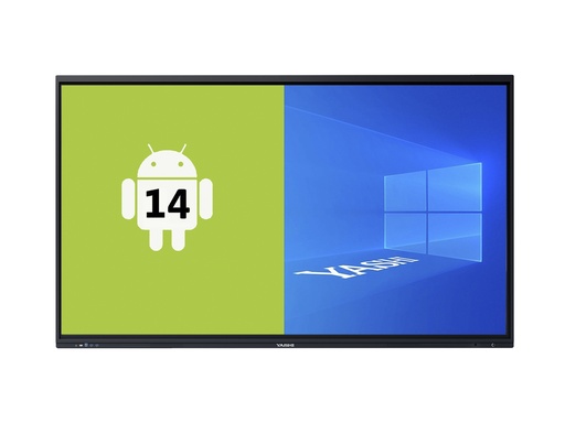 [COM-YA3653] MONITOR SUPERTOUCH AI TOUCH YASHI 65" LY6522 LCD 4K TYPE-C 8GB RAM 128GB STORAGE ANDROID 14 EDLA, staffa a muro inclusa