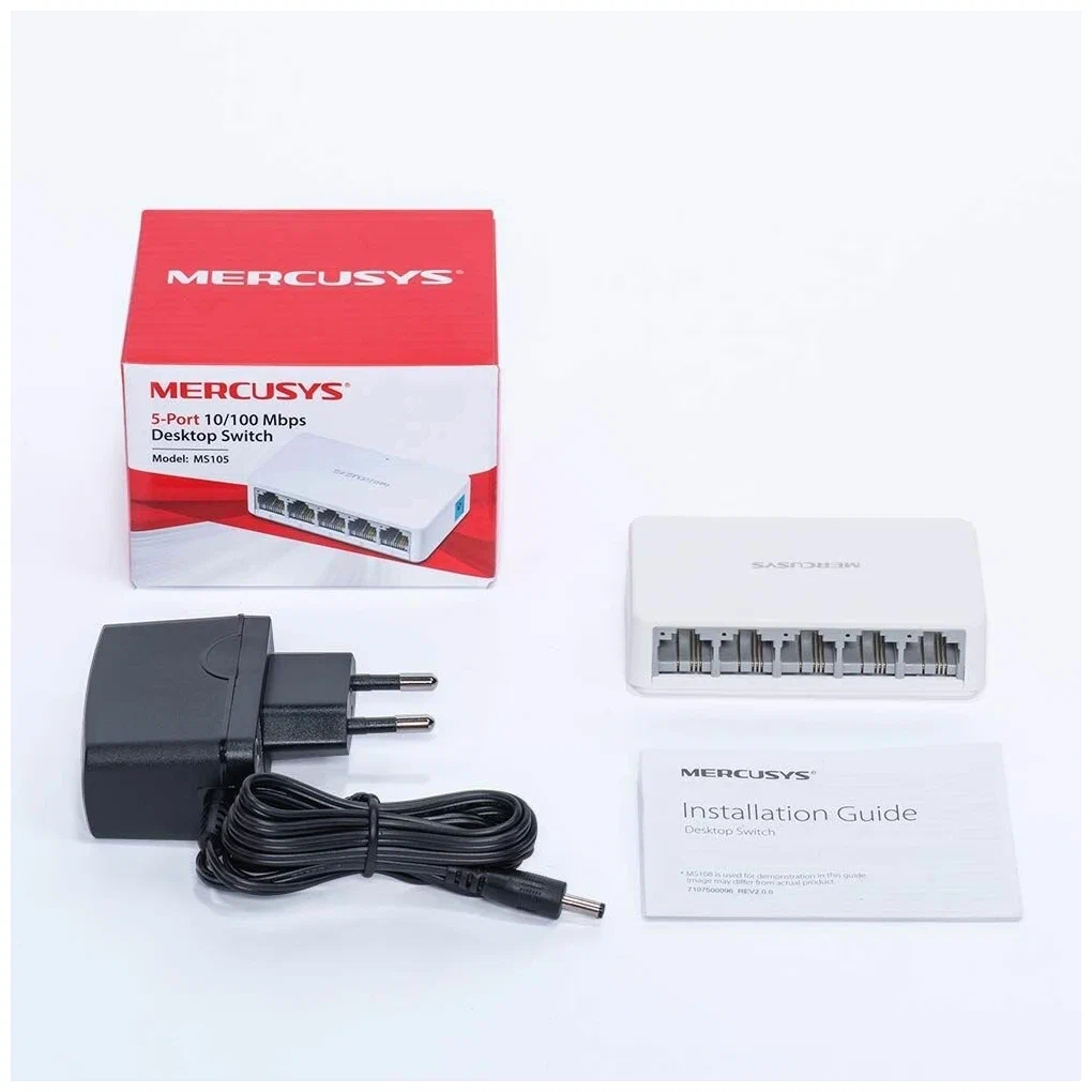 [COM-59445] SWITCH MERCUSYS MS105 5P LAN MINI DESKTOP 10/100M RJ45 CASE PLASTICA